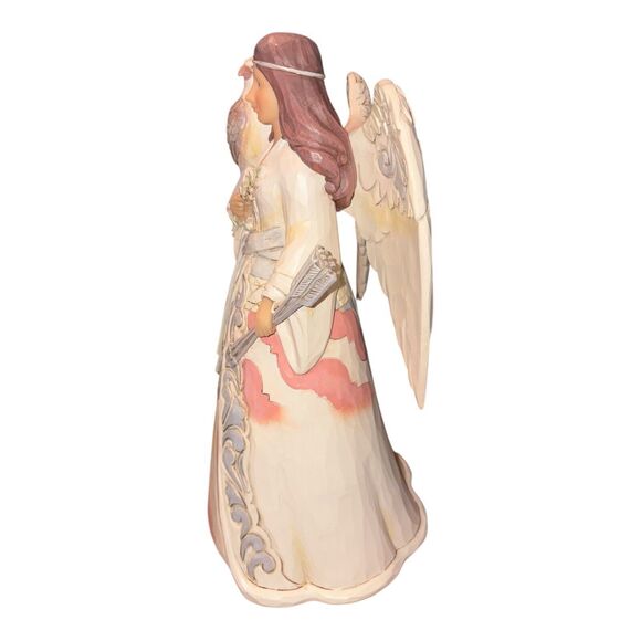 JIM SHORE Strong Heart Peaceful Spirit Patriotic ANGEL Figurine w/ Eagle 6005256 - Picture 2 of 5